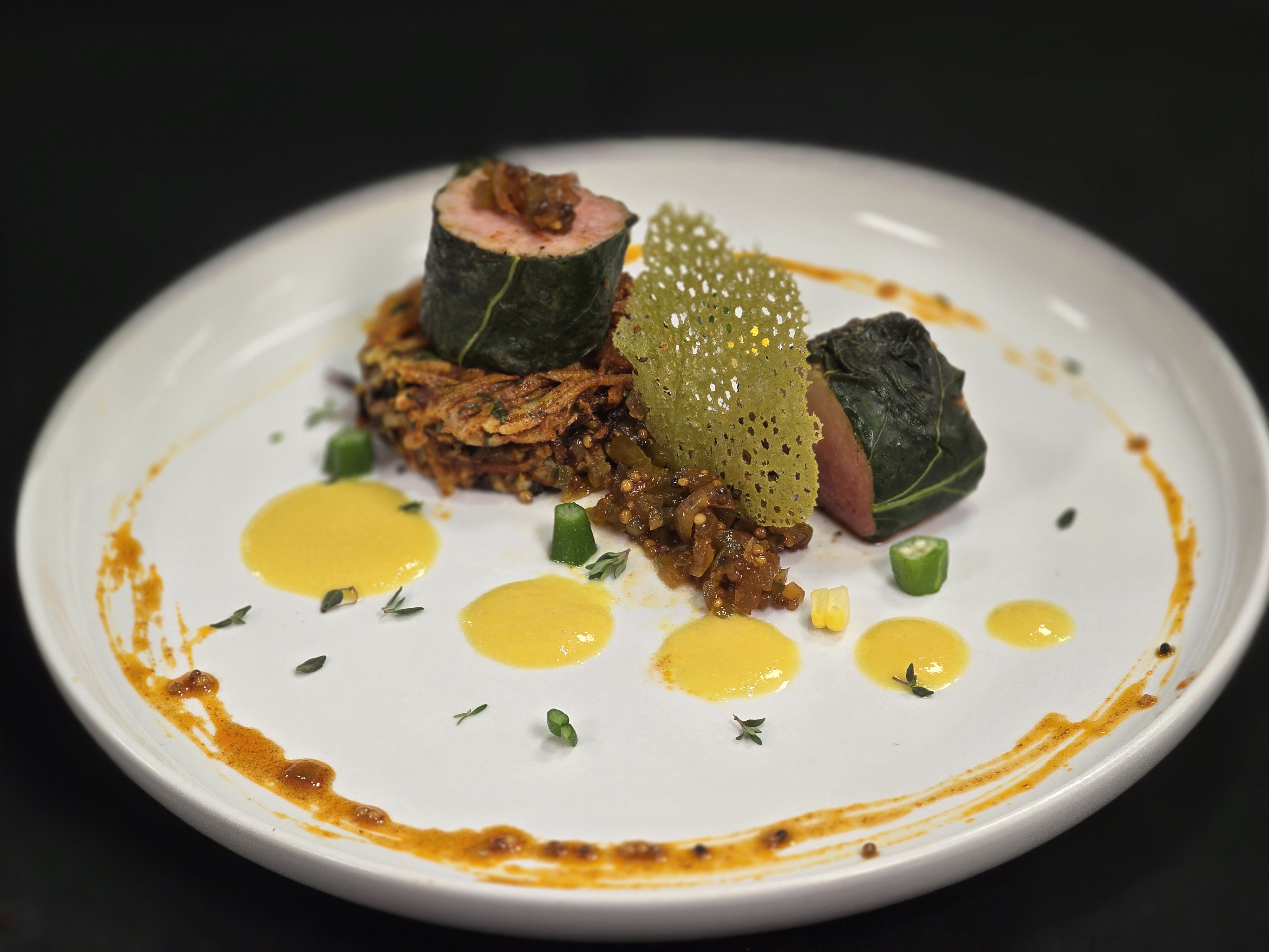 Chicory and Collard Green Pork Tenderloin